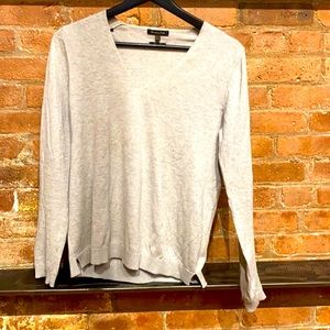 Massimo Dutti cotton silk grey sweater w. Patches